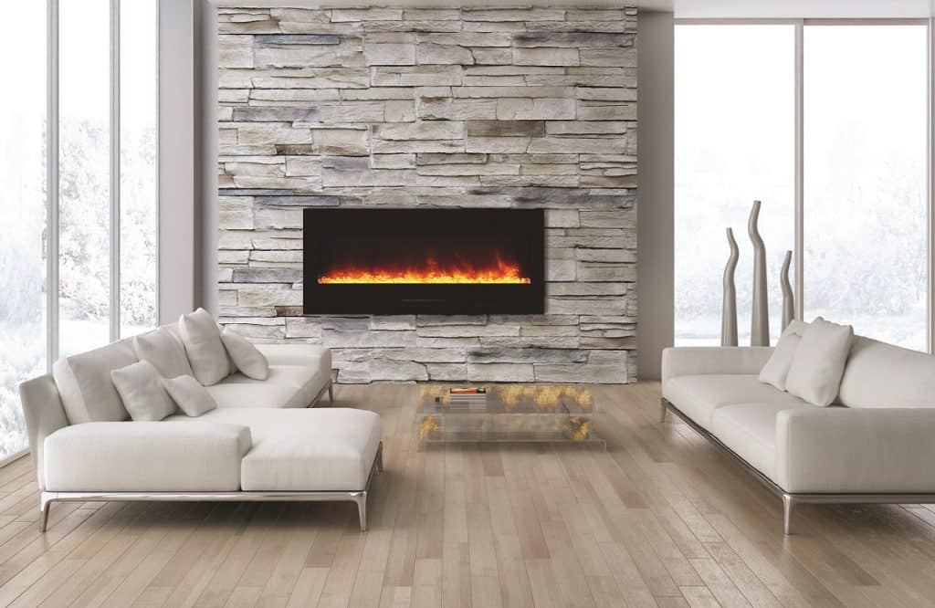Amanti Electric Fireplace with AES Hearth & Patio