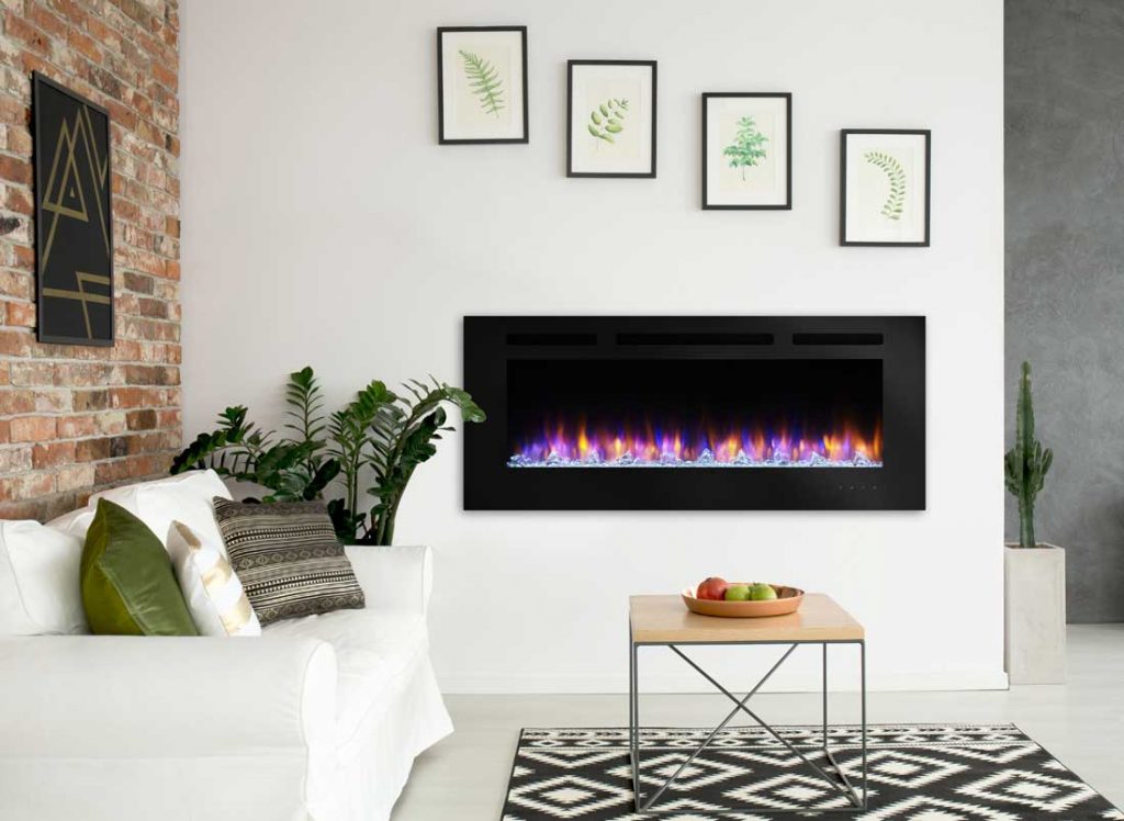 SimpliFire Wall-Mount Electric Fireplace by AES Hearth & Patio