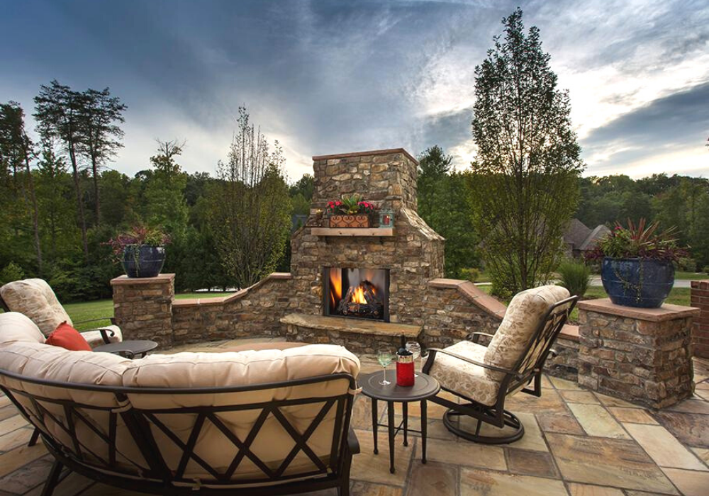 outdoor fireplace